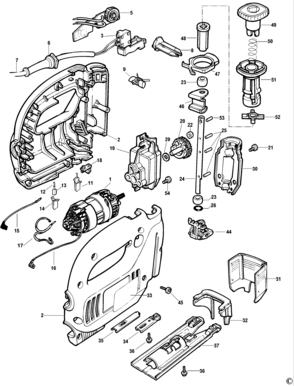 Part Location Diagram of 580121-00 Black and Decker Brand Label